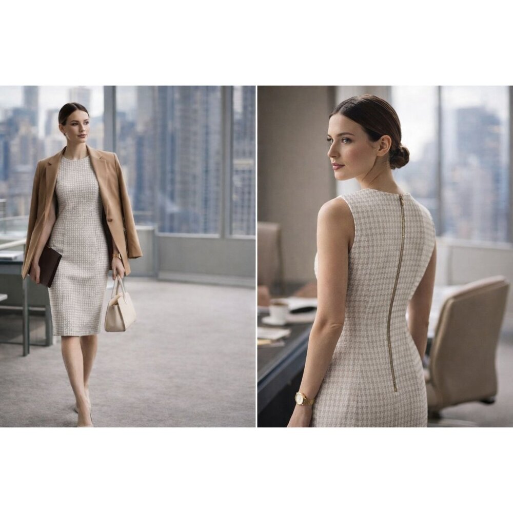 Quiet Luxury Calvin Klein Sheath Dress | Modern Classic | size 6 | EUC